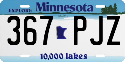 MN license plate 367PJZ