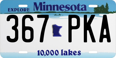 MN license plate 367PKA