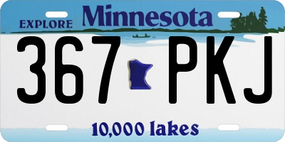 MN license plate 367PKJ
