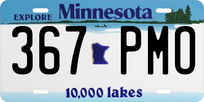 MN license plate 367PMO