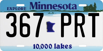 MN license plate 367PRT