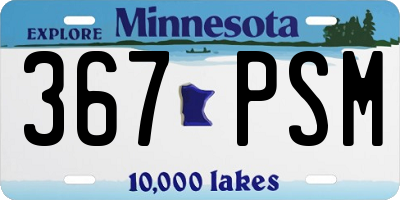 MN license plate 367PSM