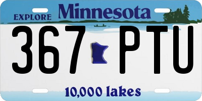 MN license plate 367PTU