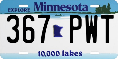 MN license plate 367PWT
