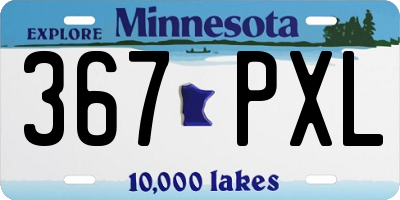 MN license plate 367PXL