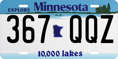 MN license plate 367QQZ