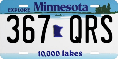 MN license plate 367QRS