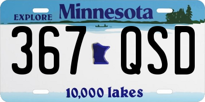 MN license plate 367QSD