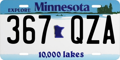 MN license plate 367QZA