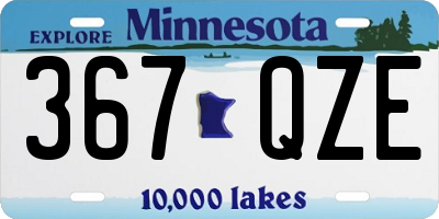 MN license plate 367QZE