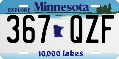 MN license plate 367QZF