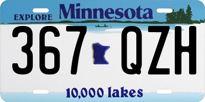 MN license plate 367QZH