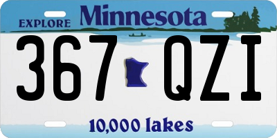 MN license plate 367QZI