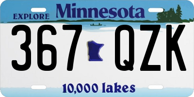 MN license plate 367QZK