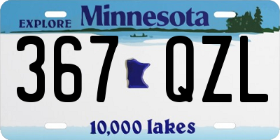 MN license plate 367QZL