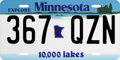 MN license plate 367QZN