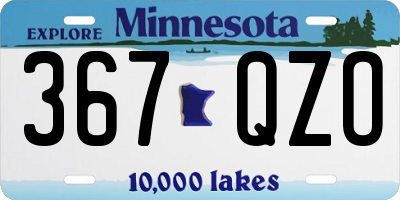 MN license plate 367QZO