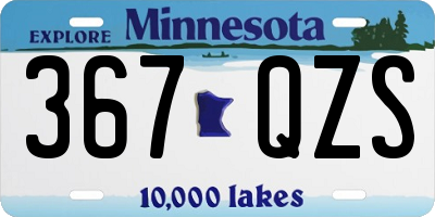 MN license plate 367QZS