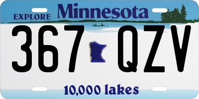 MN license plate 367QZV