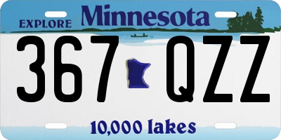 MN license plate 367QZZ