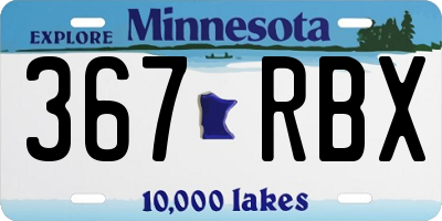MN license plate 367RBX