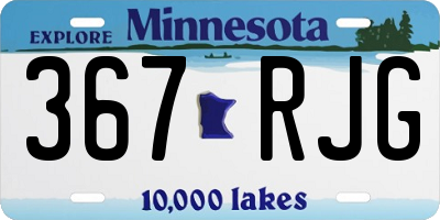 MN license plate 367RJG