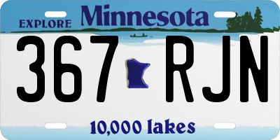 MN license plate 367RJN