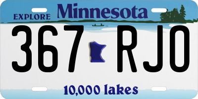 MN license plate 367RJO
