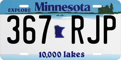 MN license plate 367RJP