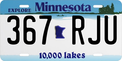 MN license plate 367RJU