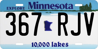 MN license plate 367RJV