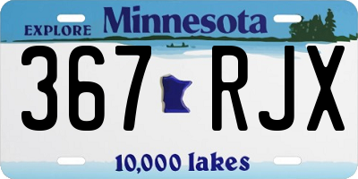 MN license plate 367RJX
