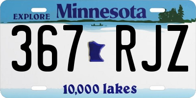 MN license plate 367RJZ