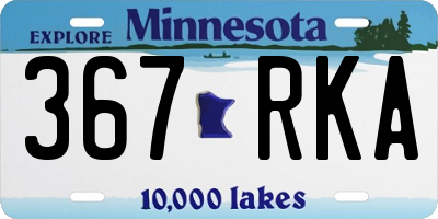 MN license plate 367RKA