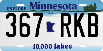 MN license plate 367RKB