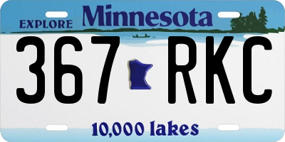 MN license plate 367RKC