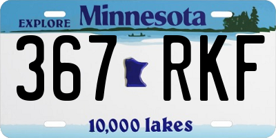 MN license plate 367RKF
