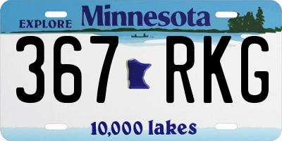 MN license plate 367RKG
