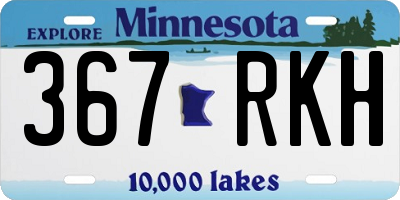 MN license plate 367RKH
