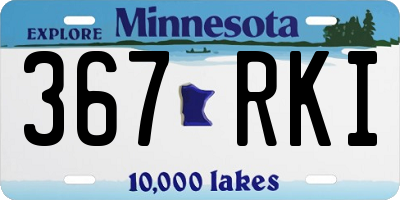 MN license plate 367RKI