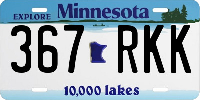 MN license plate 367RKK