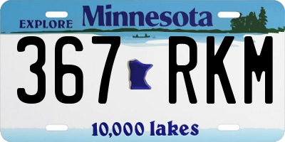 MN license plate 367RKM