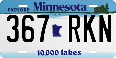 MN license plate 367RKN