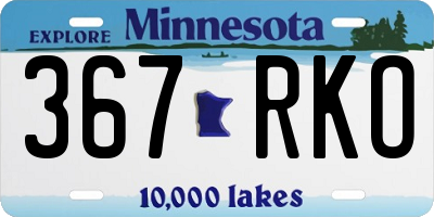 MN license plate 367RKO