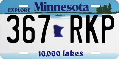 MN license plate 367RKP