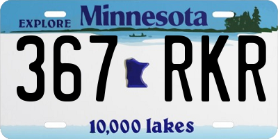 MN license plate 367RKR