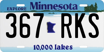 MN license plate 367RKS