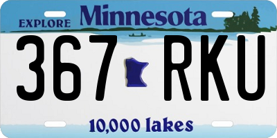 MN license plate 367RKU