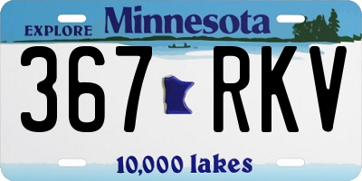 MN license plate 367RKV