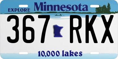 MN license plate 367RKX